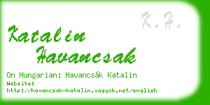 katalin havancsak business card