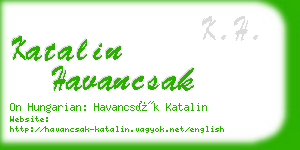 katalin havancsak business card